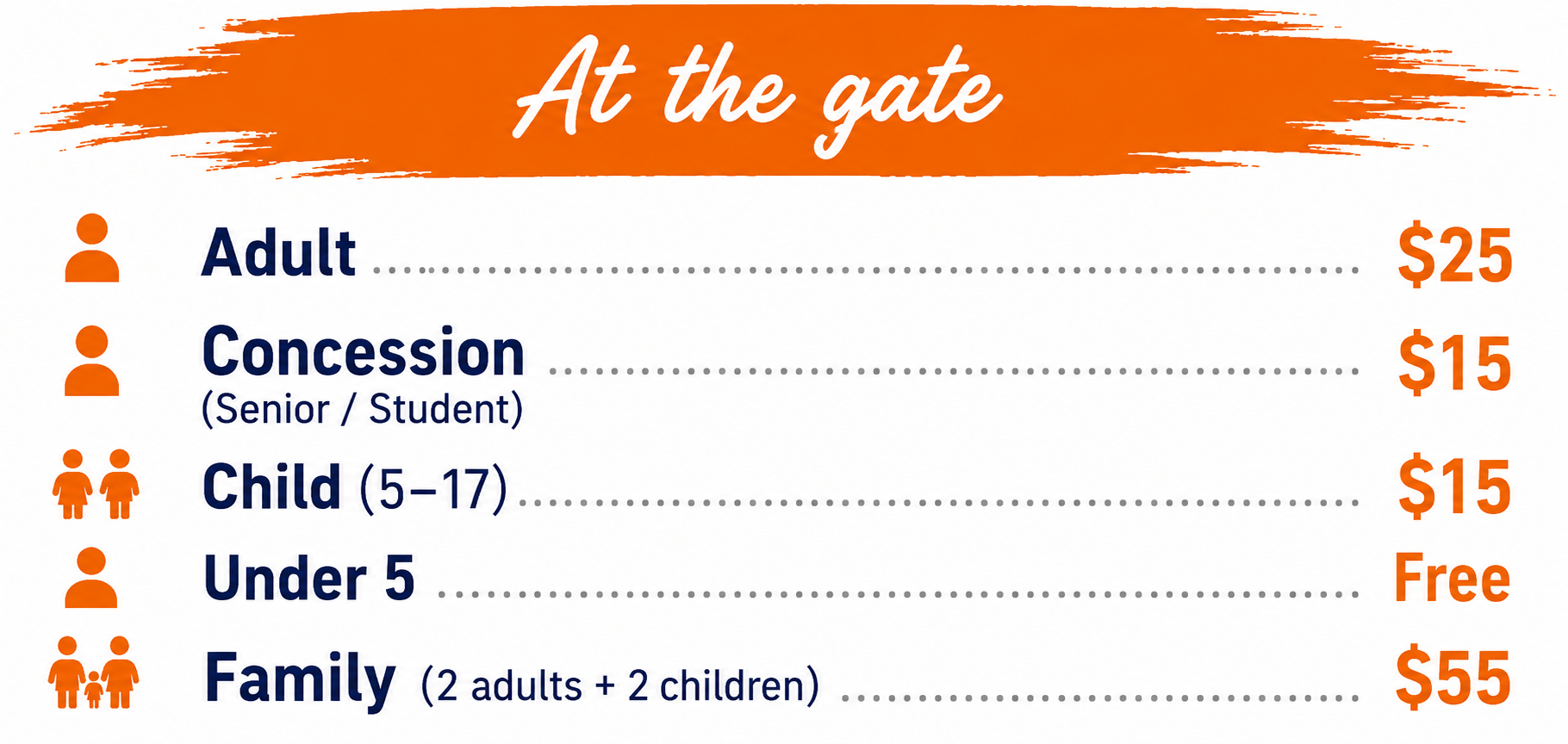 ticket at the gate