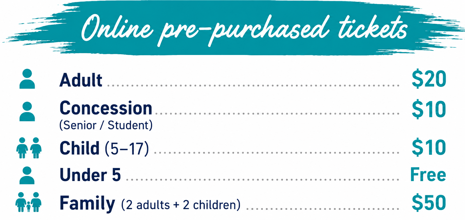 Online ticket price